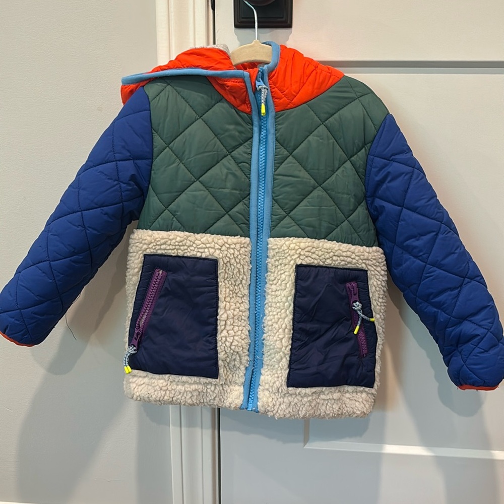Mini Boden Mixed Borg Jacket